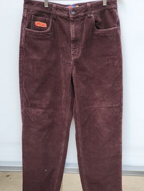 Men's Corduroy Pants in Wine — Casual Straight Fit